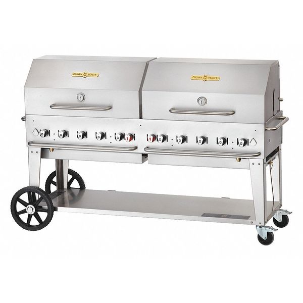 Crown Verity Mobile Grill Roll Dome Package, NG, 72" MCB-72RDP-NG