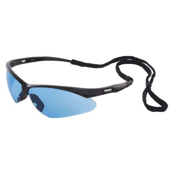 Erb Safety Safety Glasses, Blk Frame, Light Blue Lens, Light Blue Scratch-Resistant 15329