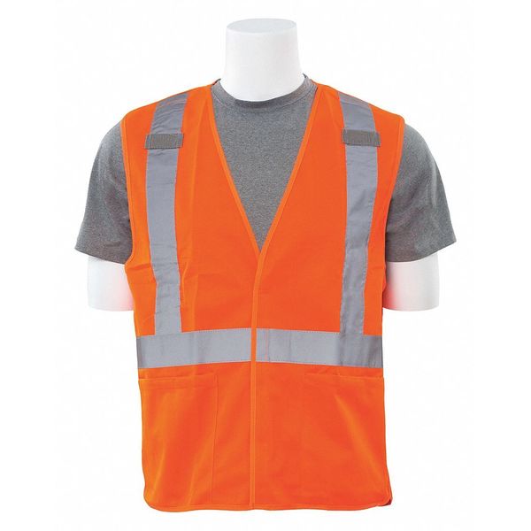 Erb Safety BreakAway Vest, Cl 2, XBack, HiViz, Orange, L 61741