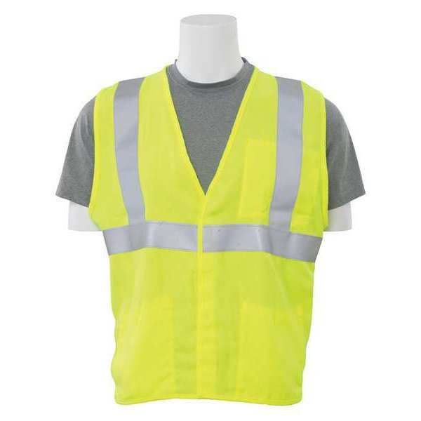Erb Safety Vest, FlameResistant, Solid, HiViz, Lime, 2XL 63124