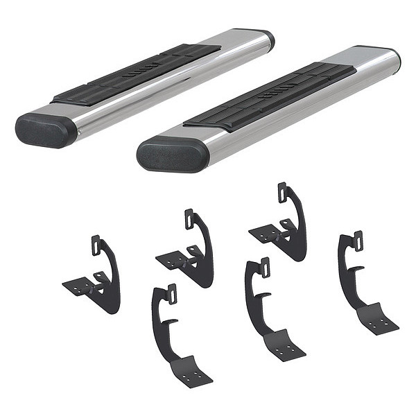 Aries 6" W Polished Stainless Steel Stainless Steel Side Bars with Brackets 4444036