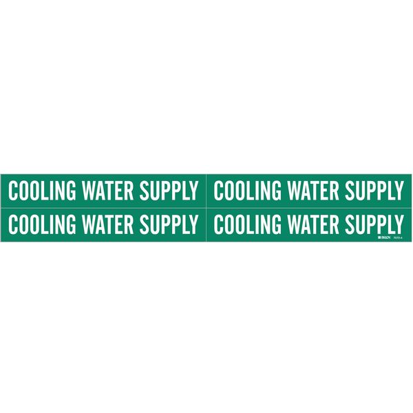 Brady Pipe Mkr, Cooling Water Supply, 3/4to2-3/8 7072-4