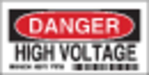 Brady Danger Sign, 2-1/4X4-1/2", R and BK/WHT 89173