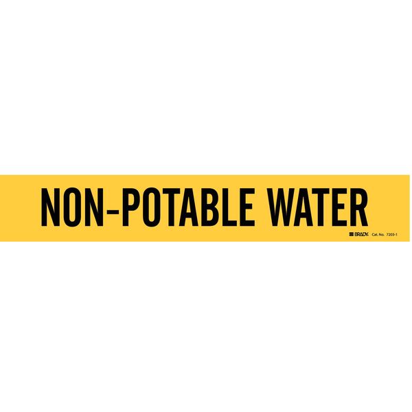 Brady Pipe Mrkr, Non-Potable Water, 2-1/2to7-7/8, 7203-1 7203-1