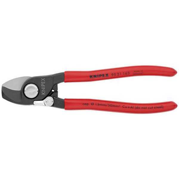 Knipex 6-1/2" Cable Shear, Shear Cut 95 21 165