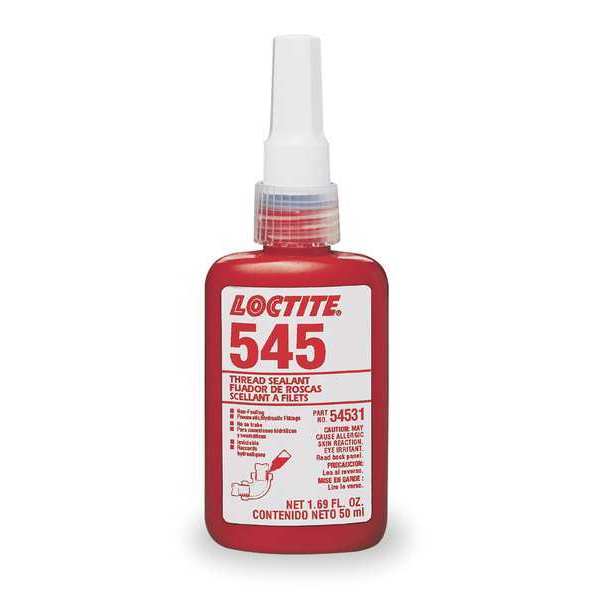 Loctite Pipe Thread Sealant 1.7 fl oz, Bottle, 545, Purple, Liquid 135486