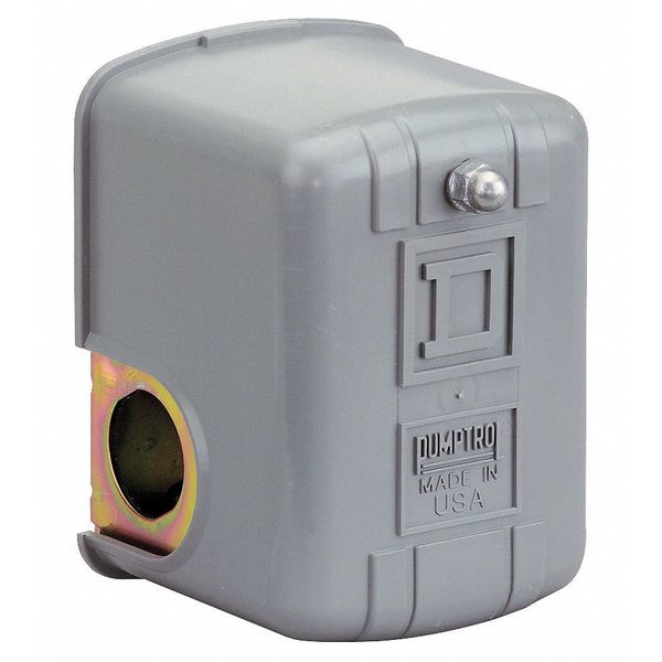Telemecanique Sensors Pressure Switch, (4) Port, 1/4 in FNPS, DPST, 40 to 150 psi, Standard Action 9013FHG14J39M1X