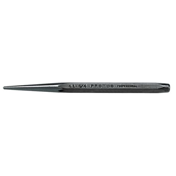 Proto Center Punch, S2, 1/4 x 4-3/4 In, Black J411/4S2