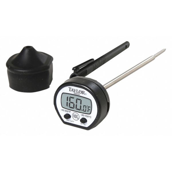 Taylor 4-3/4" Stem Digital Pocket Thermometer, -40 Degrees to 302 Degrees F 9840RB