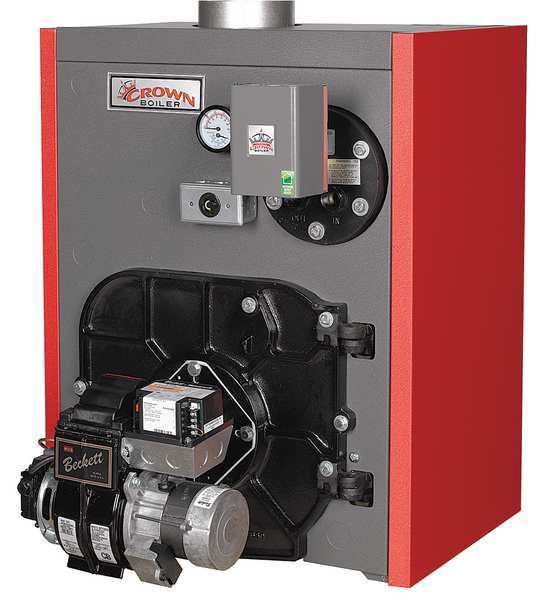 Crown Boiler Co Atmospheric Vent Hot Water Boiler, Oil TWZ075BOTT4PSU