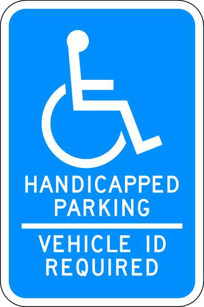 Lyle ADA Handicapped Parking Sign, 18" x 12, HC-TX01-12HA HC-TX01-12HA