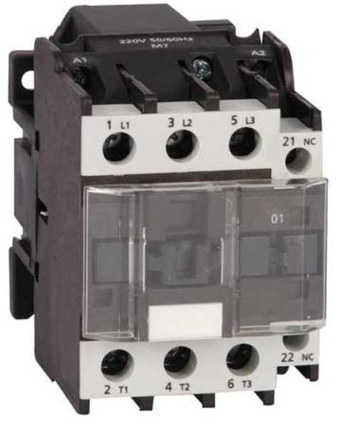 Dayton IEC Magnetic Contactor, 3 Poles, 24 V AC, 32 A, Reversing: No 6EAW1