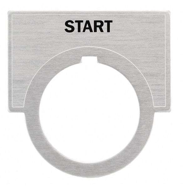 Siemens Legend Plate, Start, Brushed Aluminum 52NL03