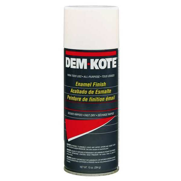 Dem-Kote Spray Paint, White, Gloss, 10 oz. 257616