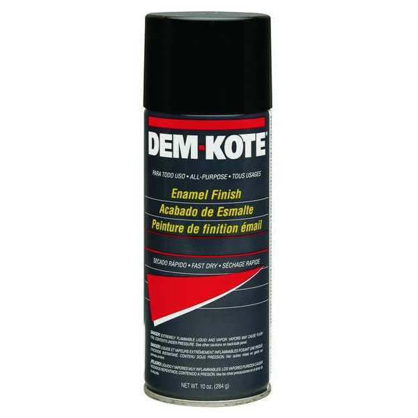 Dem-Kote Spray Paint, Black, Gloss, 10 oz. 257611