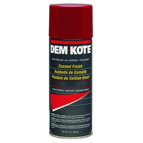 Dem-Kote Spray Paint, Safety Red, Gloss, 10 oz 257619