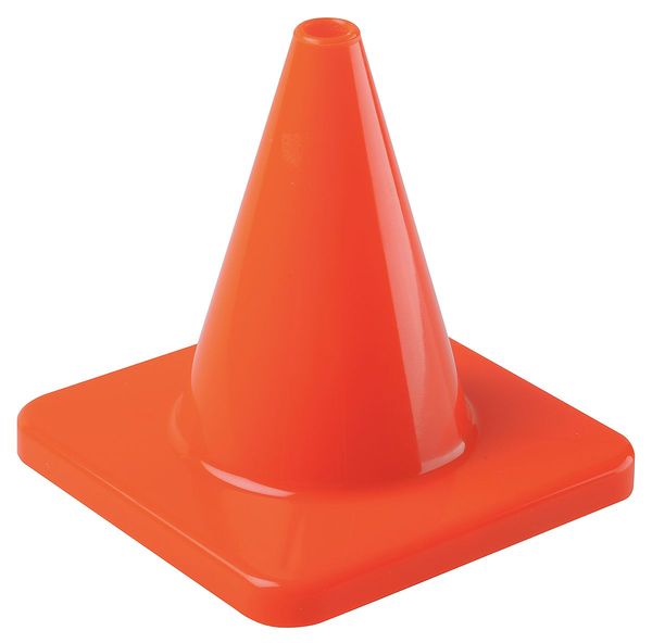 Zoro Select Traffic Cone, 6 In.Orange 6FGY7