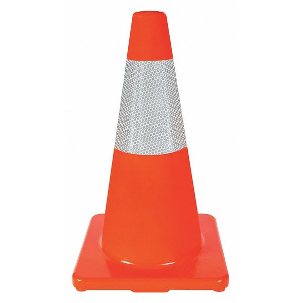 Zoro Select Traffic Cone, 18In, Orange 6FHC5