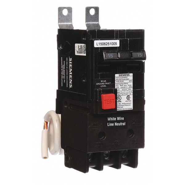 Siemens Miniature Circuit Breaker, BLE Series 15A, 2 Pole, 120/240V AC BE215H