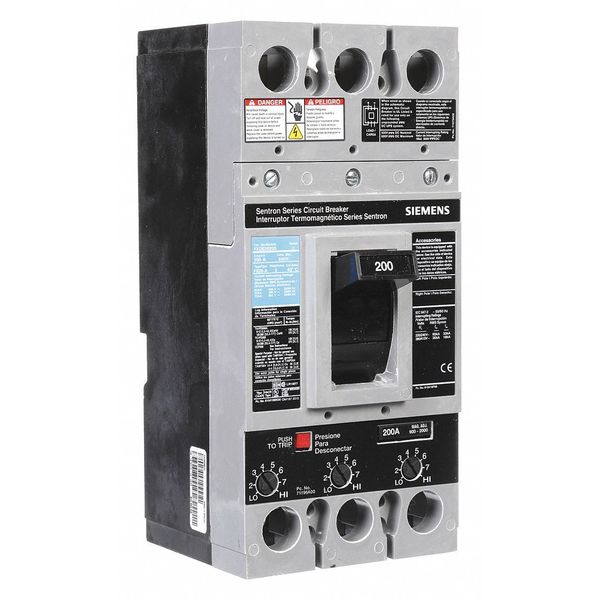 Siemens Molded Case Circuit Breaker, FXD6-A Series 200A, 3 Pole, 600V AC FXD63B200