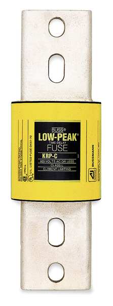 Eaton Bussmann UL Class Fuse, L Class, KRP-C Series, Time-Delay, 1600A, 600V AC, Non-Indicating KRP-C-1600SP