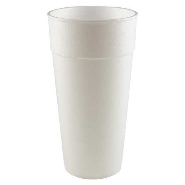 Zoro Select Disposable Cold/Hot Cup 24 oz. White, Foam, Pk300 24C18