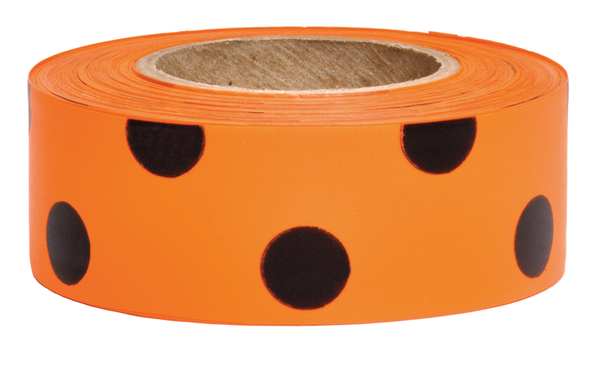 Zoro Select Flagging Tape, Orange Glo/Black, 150 ft PDOGBK-200