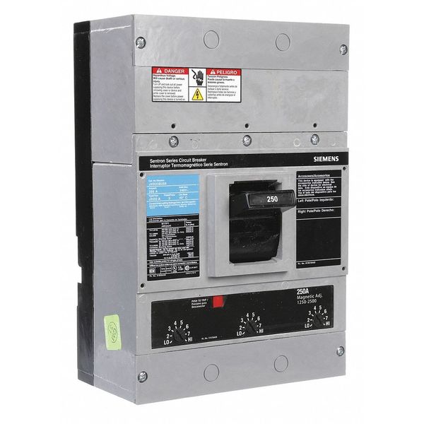 Siemens Molded Case Circuit Breaker, JXD2-A Series 250A, 3 Pole, 240V AC JXD23B250