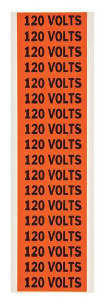 Brady Voltage Card, 18 Marker, 120 Volts 44304
