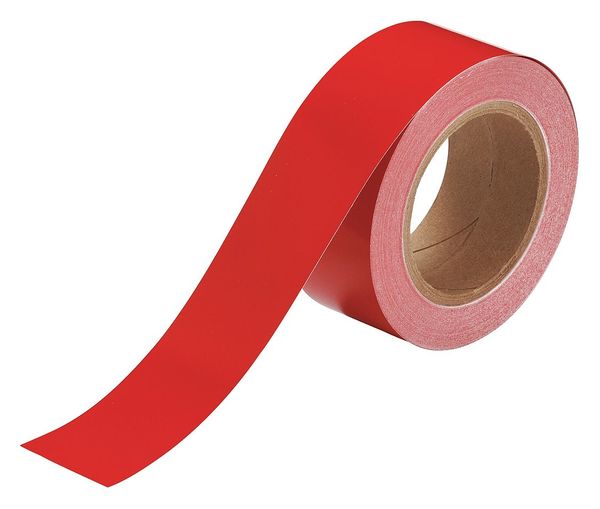 Brady Banding Tape, Red, 2 In. W, 90 ft. L 55261