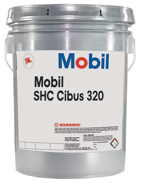 Mobil 5 gal Gear Oil Pail 320 ISO Viscosity, 140 SAE, Amber 104096