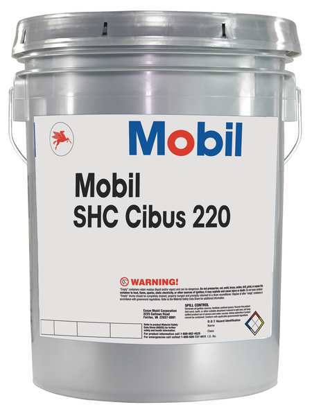 Mobil 5 gal Gear Oil Pail 220 ISO Viscosity, 90 SAE, Amber 104080