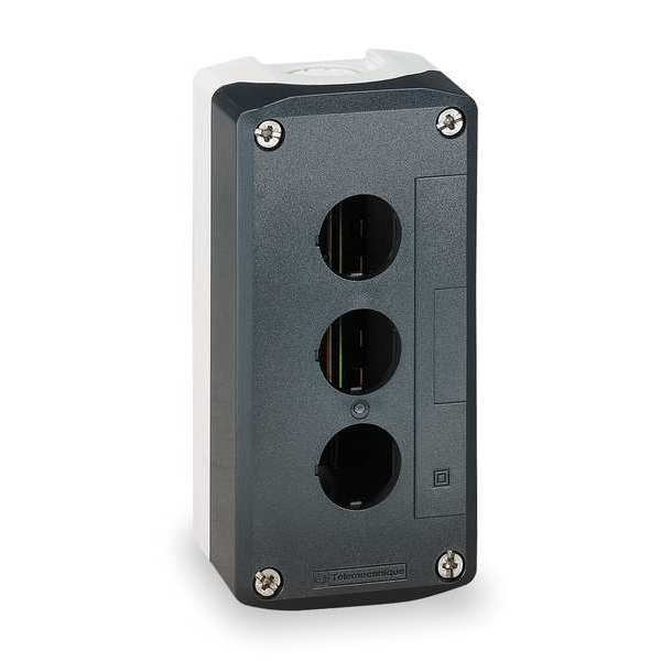 Push Button Switch Control Station Box 22mm 2 Button Hole Gray