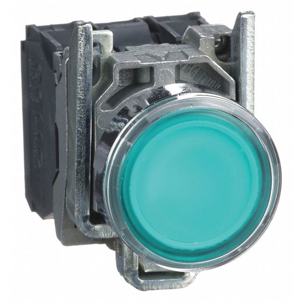 Schneider Electric Illuminated Push Button, 22 mm, 1NO/1NC, Green XB4BW33B5