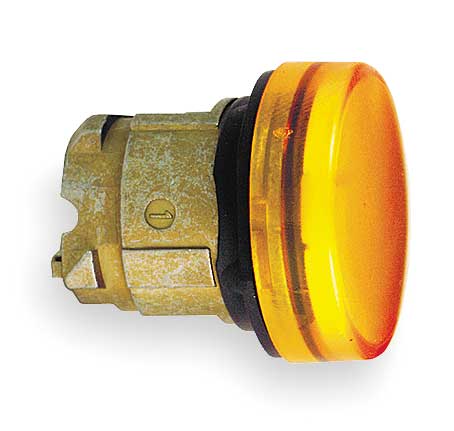 Schneider Electric Pilot Light Head, Yellow, 22mm ZB4BV05