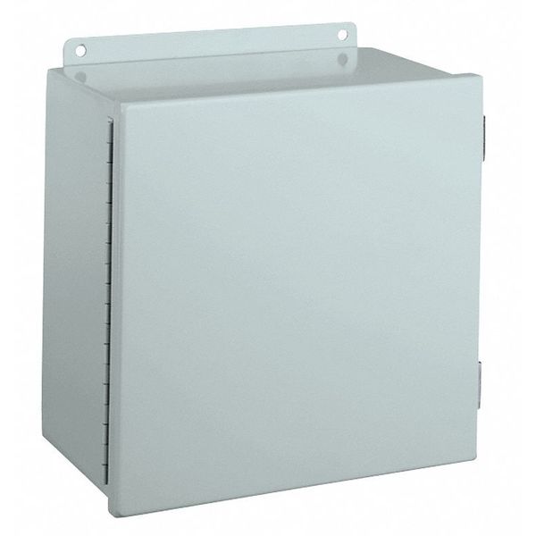 Wiegmann Carbon Steel Enclosure, 10 in H, 10 in W, 6 in D, NEMA 12, 13, Hinged B101006CH