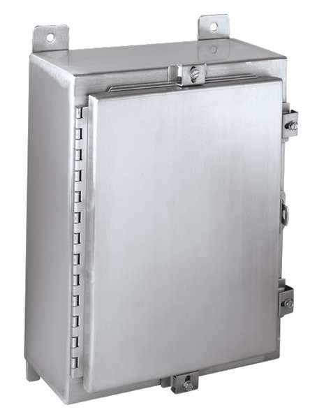 Wiegmann 316L Stainless Steel Enclosure, 20 in H, 20 in W, 8 in D, NEMA 3R; 4; 4X; 12, Hinged SSN4202008A
