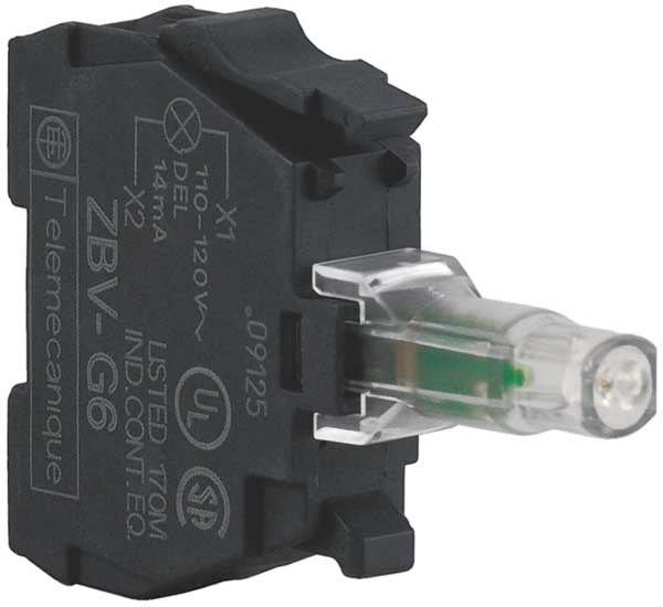 Schneider Electric Lamp Module With Bulb 22 mm, Blue ZBVG6