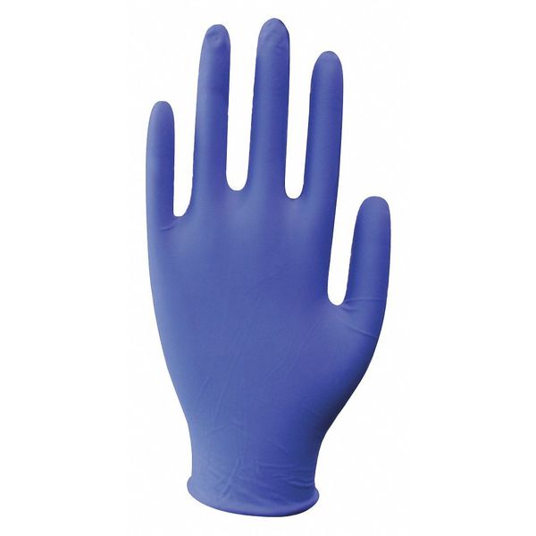 Condor Disposable Gloves, 3.15 mil Palm, Nitrile, Powder-Free, S (7), 100 PK, Blue 2XLZ6