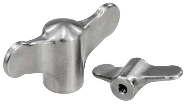 Kipp Wing Grip D=M10 A=75 H=35 Stainless Steel 1.4308 Polished K0273.210