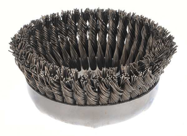 Weiler Knot Wire Cup Wire Brush, Threaded Arbor, 6" 94027