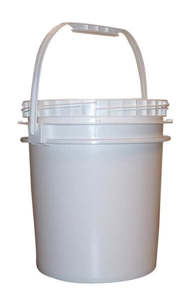 Zoro Select Pail, Screw Top, Round, 2.5 gal, HDPE, White 51912