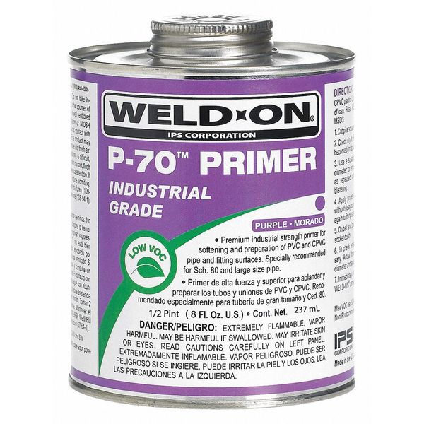 Weld-On P-70 Purple Primer PVC/CPVC 1/2 Pint 13996