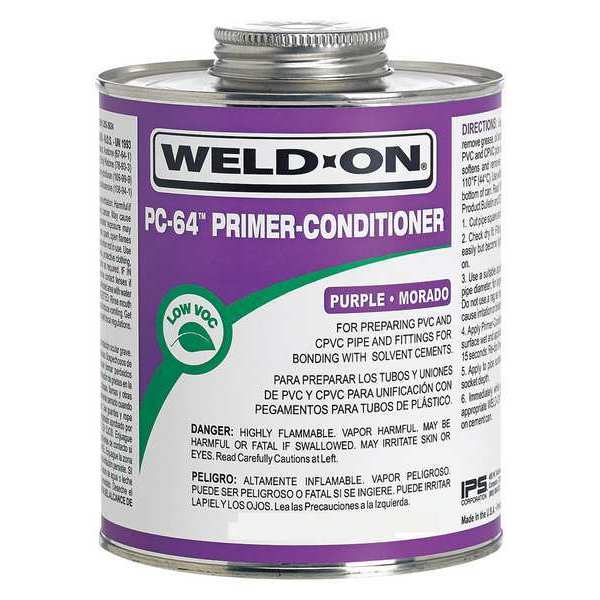Weld-On PC-64 Purple Primer-Conditioner PVC/CPVC Pint 13998