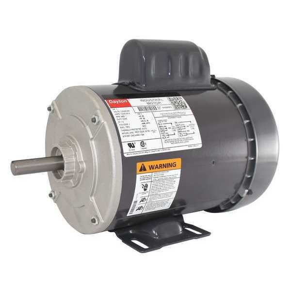 Dayton Capacitor-Start General Purpose Motor, 1 HP, 115/208-230V AC Voltage, 56 Frame, 3,450 Nameplate RPM 6K484