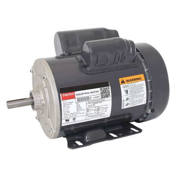 Dayton Capacitor-Start/Run General Purpose Motor, 1 HP, 115/208-230V AC Voltage, 56H Frame 6K562BG