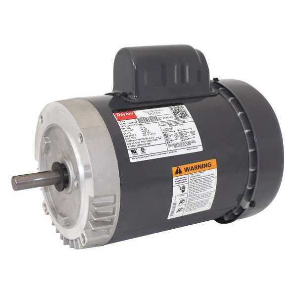 Dayton Capacitor-Start General Purpose Motor, 3/4 HP, 115/208-230V AC Voltage, 56C Frame 6K831