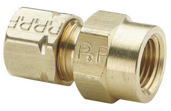 Parker 3/8" Compression x FNPT Brass Connector 10PK 66CA-6-6