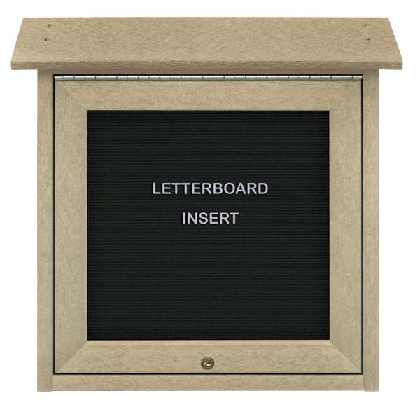 United Visual Products Outdoor Enclosed Vinyl Letter Board 18"x18" UVSM1818LB-SAND