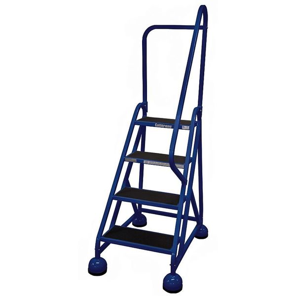 Cotterman 66 in H Steel Rolling Ladder, 4 Steps, 450 lb Load Capacity ST-403 A2 C21 P5